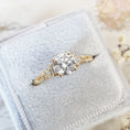 Load image into Gallery viewer, 1 CT Round Lab-Grown Diamond Cluster Engagement Ring
