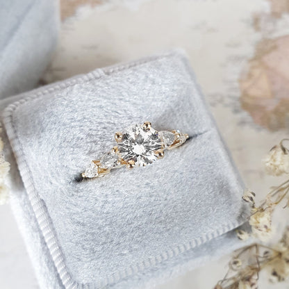 1 CT Round Lab-Grown Diamond Three Stone Engagement Ring 5