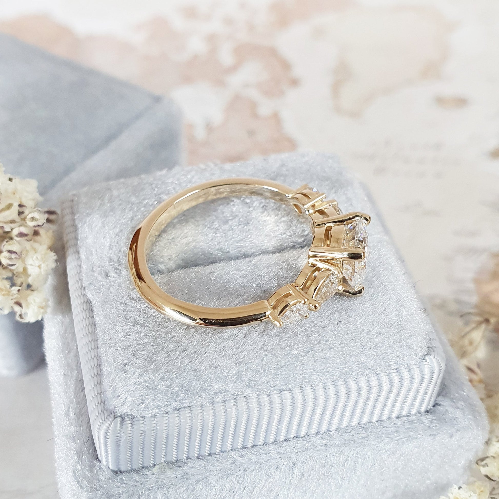 1 CT Round Lab-Grown Diamond Three Stone Engagement Ring 3