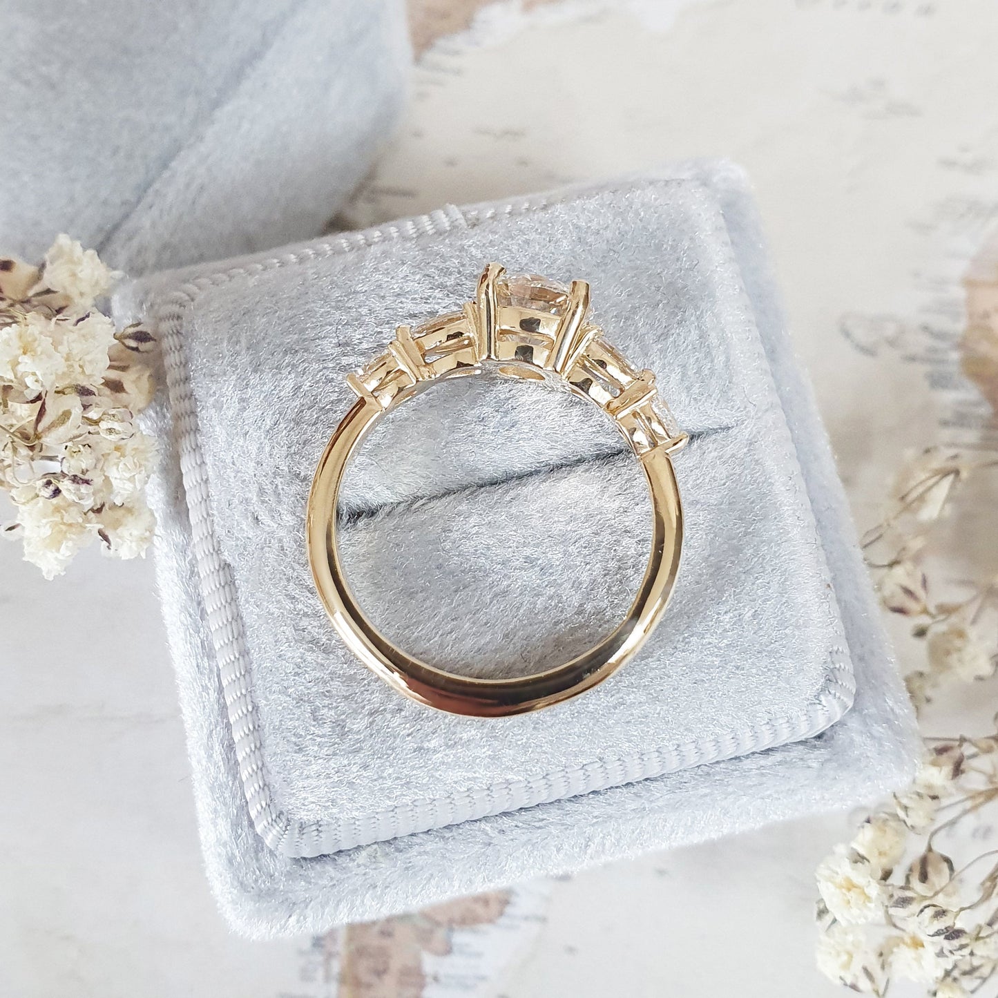 1 CT Round Lab-Grown Diamond Three Stone Engagement Ring 2
