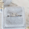 Load image into Gallery viewer, 1 CT Round Lab-Grown Diamond Cluster Engagement Ring
