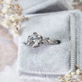 Load image into Gallery viewer, 1 CT Round Lab-Grown Diamond Cluster Engagement Ring
