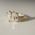 Load image into Gallery viewer, 1.50 CT Pear & Marquise Lab-Created Diamond Duo Engagement Ring
