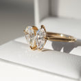 Load image into Gallery viewer, 1.50 CT Pear & Marquise Lab-Created Diamond Duo Engagement Ring
