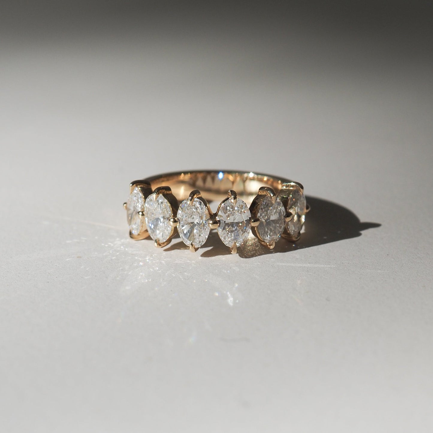 0.50 TCW Oval Lab Grown Diamond Half Eternity Wedding Band 2