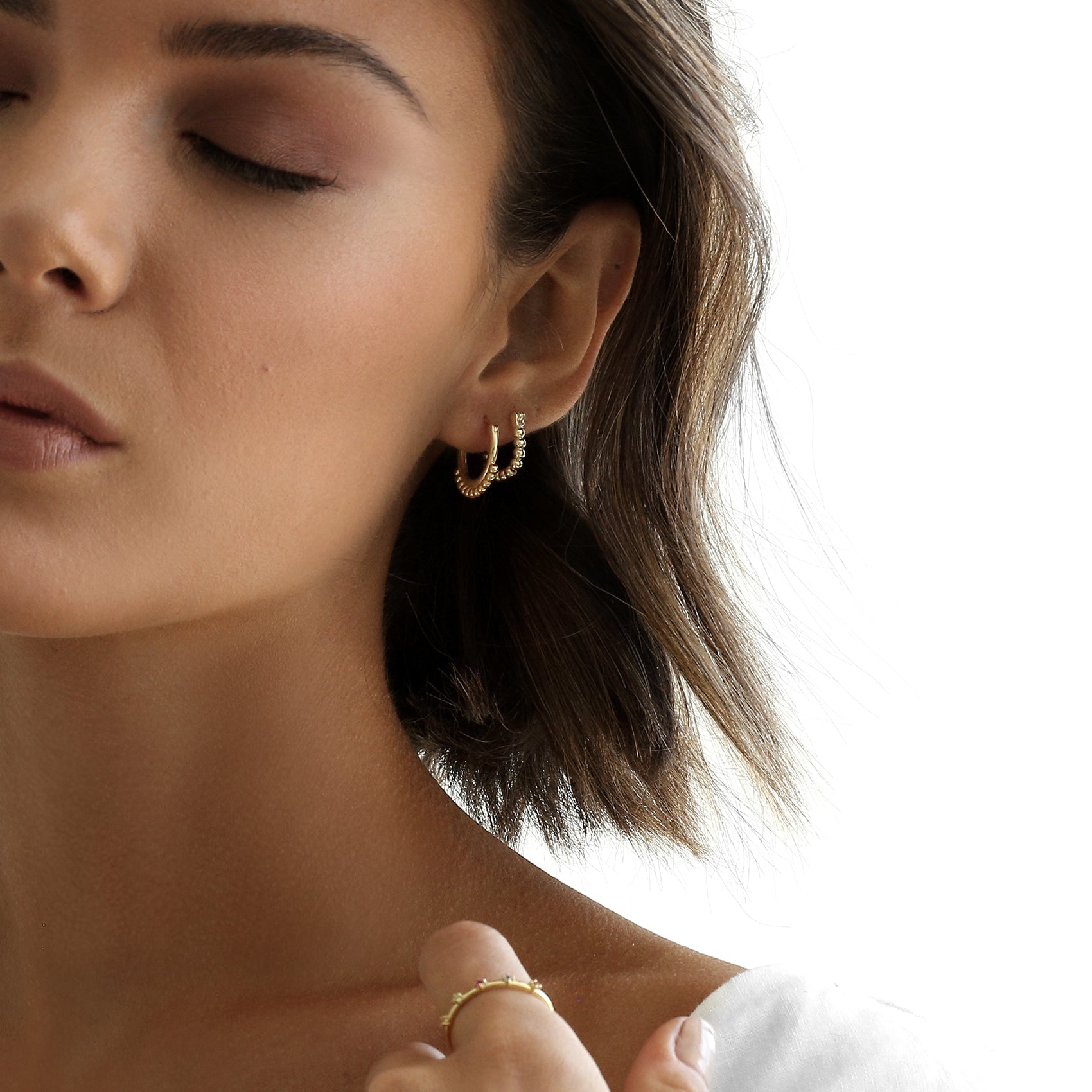 Bubble Design Hoops Earrings 11