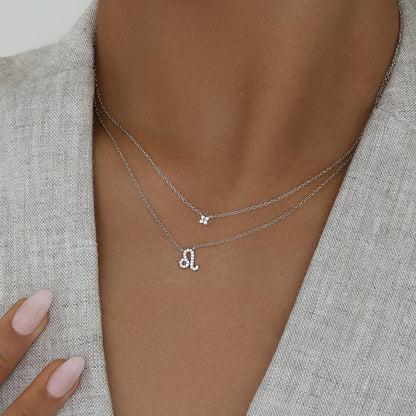 0.20 TCW Round Lab-Grown Diamond Leo Zodiac Pendant Necklace 6