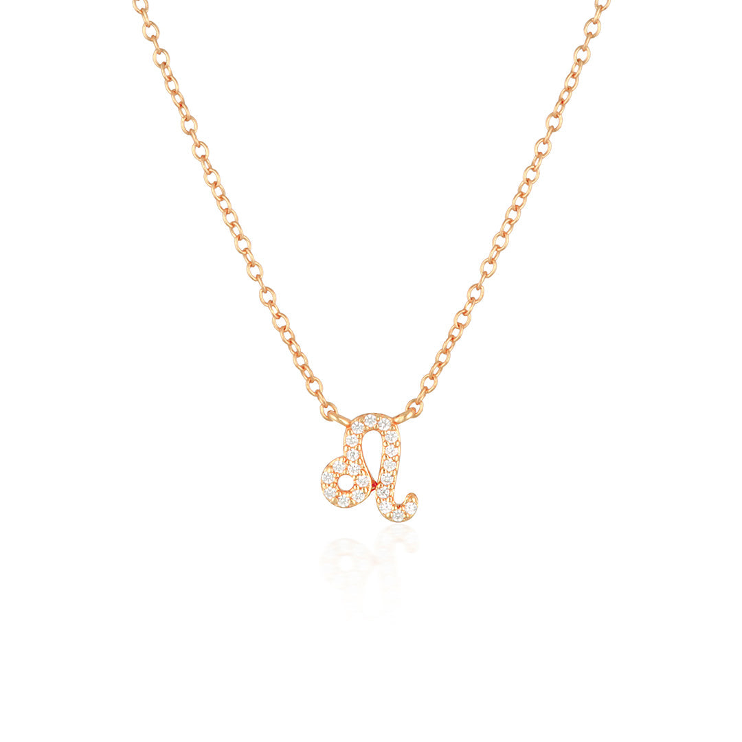 0.20 TCW Round Lab-Grown Diamond Leo Zodiac Pendant Necklace