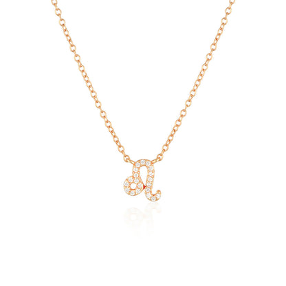 0.20 TCW Round Lab-Grown Diamond Leo Zodiac Pendant Necklace 2