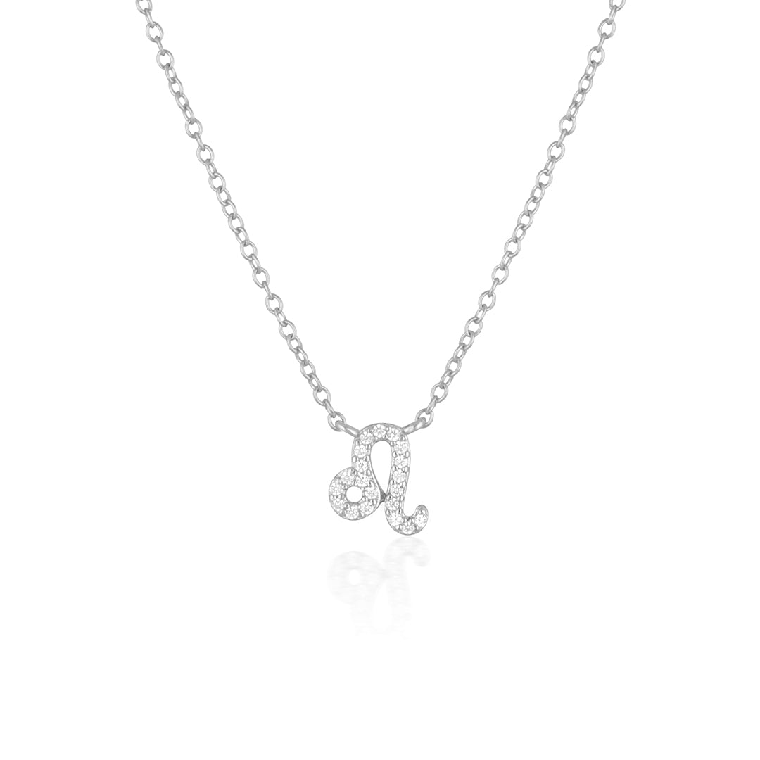 0.20 TCW Round Lab-Grown Diamond Leo Zodiac Pendant Necklace