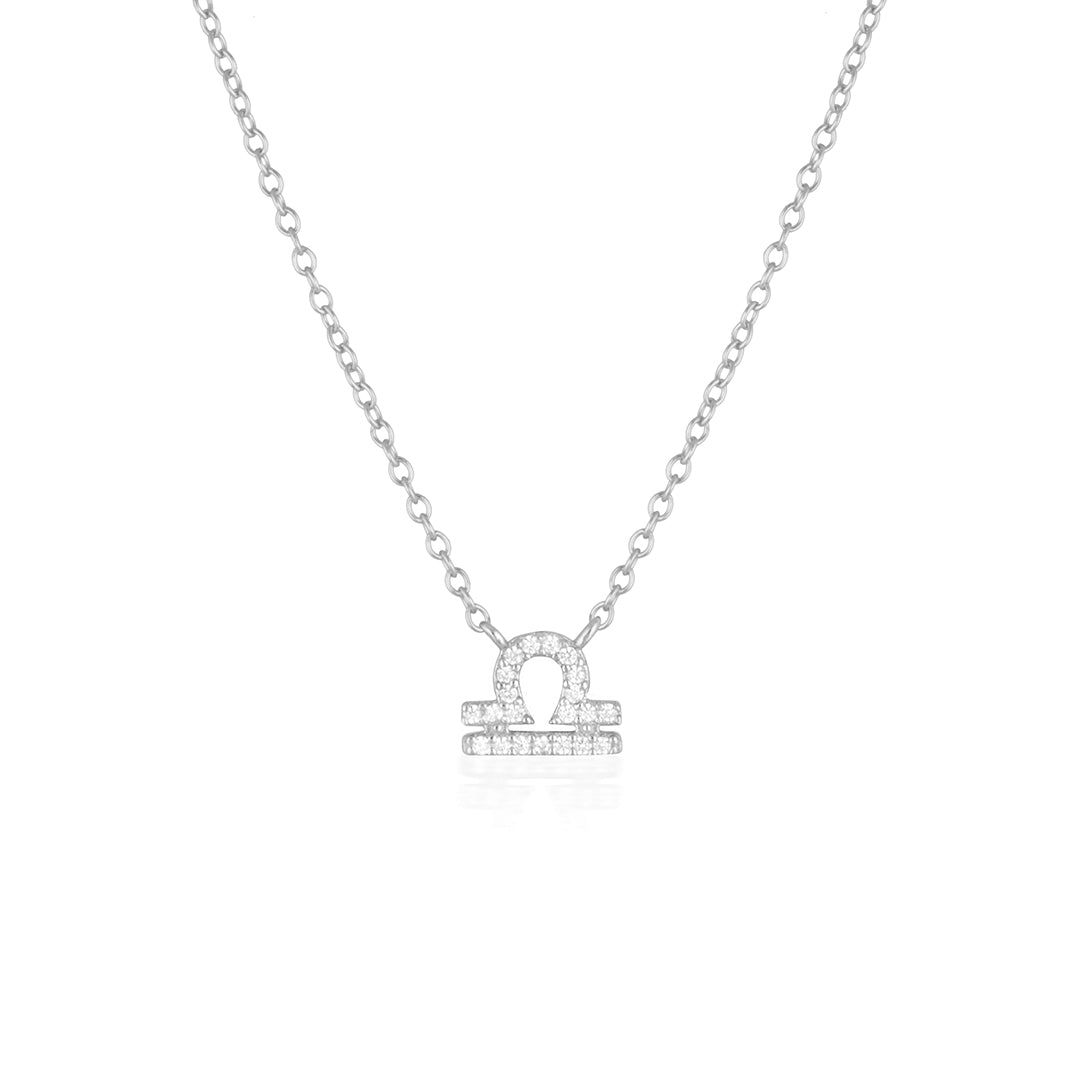 Elegant 0.20 TCW Round Lab-Grown Diamond Libra Pendant Necklace