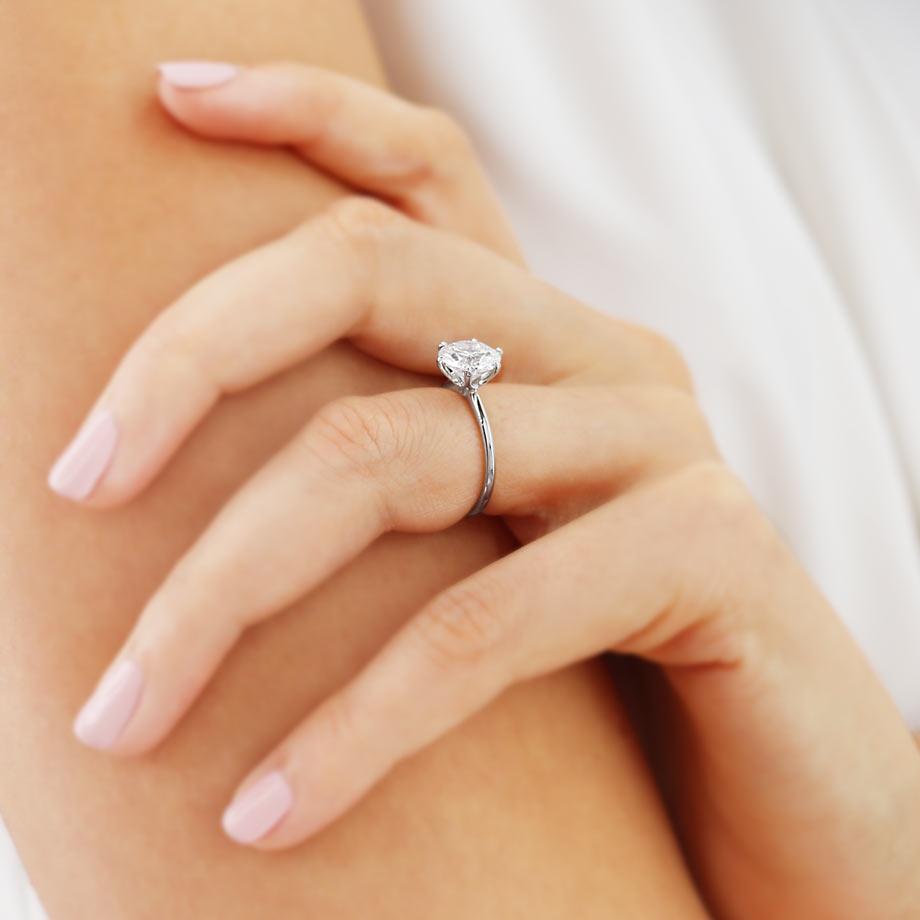2.50 CT Round Lab-Grown Diamond Solitaire Engagement Ring 6