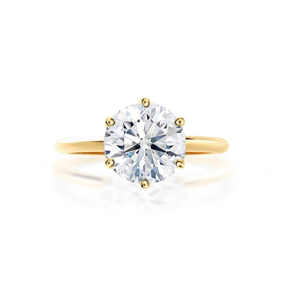 2.50 CT Round Lab-Grown Diamond Solitaire Engagement Ring