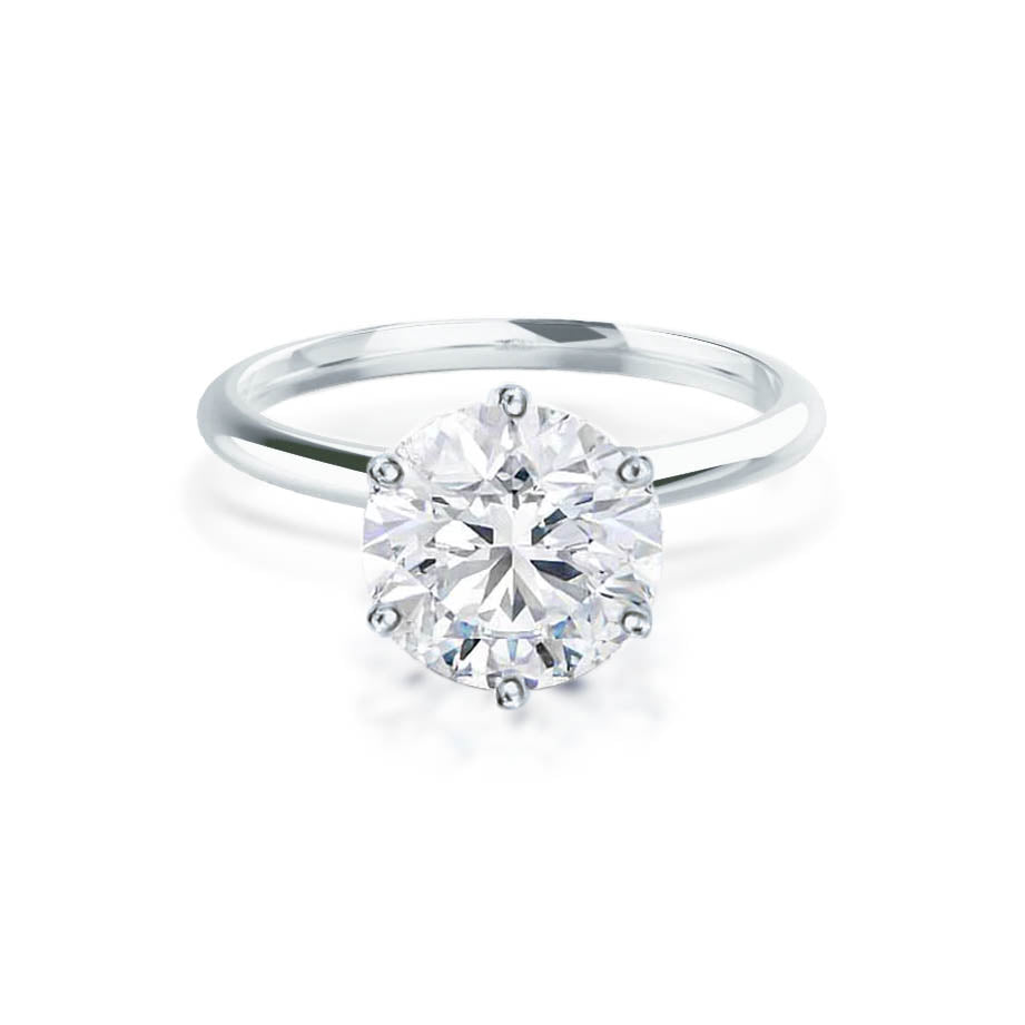 2.50 CT Round Lab Grown Diamond Solitaire Engagement Ring