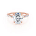 Load image into Gallery viewer, 1.50 CT Oval Lab-Grown Diamond Hidden Halo Engagement Ring
