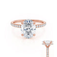 Load image into Gallery viewer, 1.50 CT Oval Lab-Grown Diamond Hidden Halo Engagement Ring
