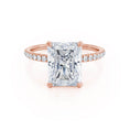 Load image into Gallery viewer, 1.20 CT Radiant Cut Lab-Grown Diamond Hidden Halo Engagement Ring
