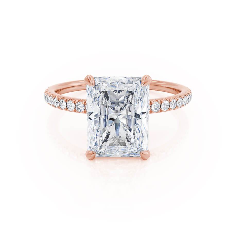 1.20 CT Radiant Cut Lab-Grown Diamond Hidden Halo Engagement Ring 1