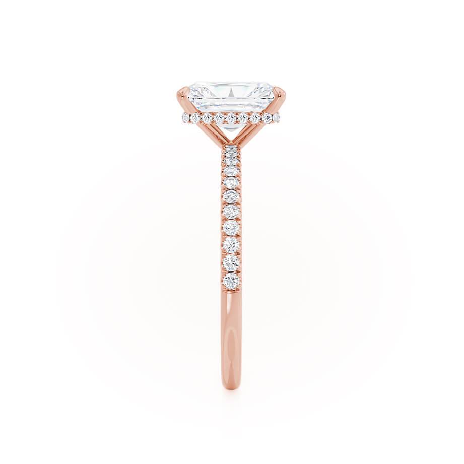 1.20 CT Radiant Cut Lab-Grown Diamond Hidden Halo Engagement Ring 4