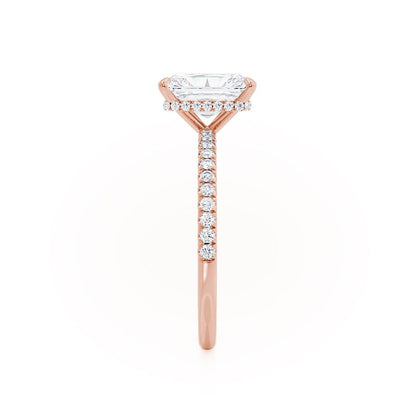 1.20 CT Radiant Cut Lab-Grown Diamond Hidden Halo Engagement Ring 4