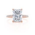 Load image into Gallery viewer, 1.20 CT Radiant Cut Lab-Grown Diamond Hidden Halo Engagement Ring
