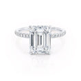 Load image into Gallery viewer, 1.50 CT Emerald Lab-Grown Diamond Hidden Halo Engagement Ring
