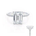 Load image into Gallery viewer, 1.50 CT Emerald Cut Lab-Grown Diamond Ring With Hidden Halo
