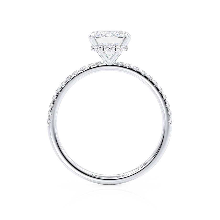 1.50 CT Emerald Lab-Grown Diamond Hidden Halo Engagement Ring 5