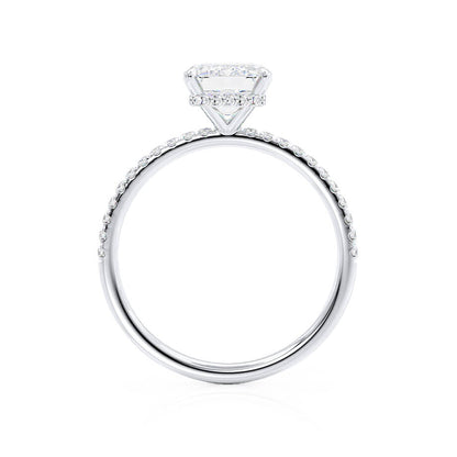 1.50 CT Emerald Lab-Grown Diamond Hidden Halo Engagement Ring 5