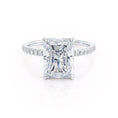 Load image into Gallery viewer, 1.50 CT Radiant Hidden Halo Lab-Grown Diamond Engagement Ring
