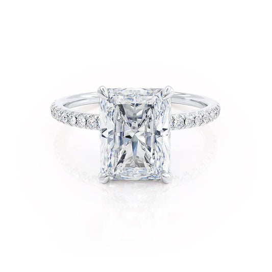 1.50 CT Radiant Hidden Halo Lab-Grown Diamond Engagement Ring