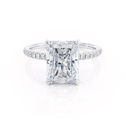 1.50 CT Radiant Lab-Grown Diamond Hidden Halo Engagement Ring 1
