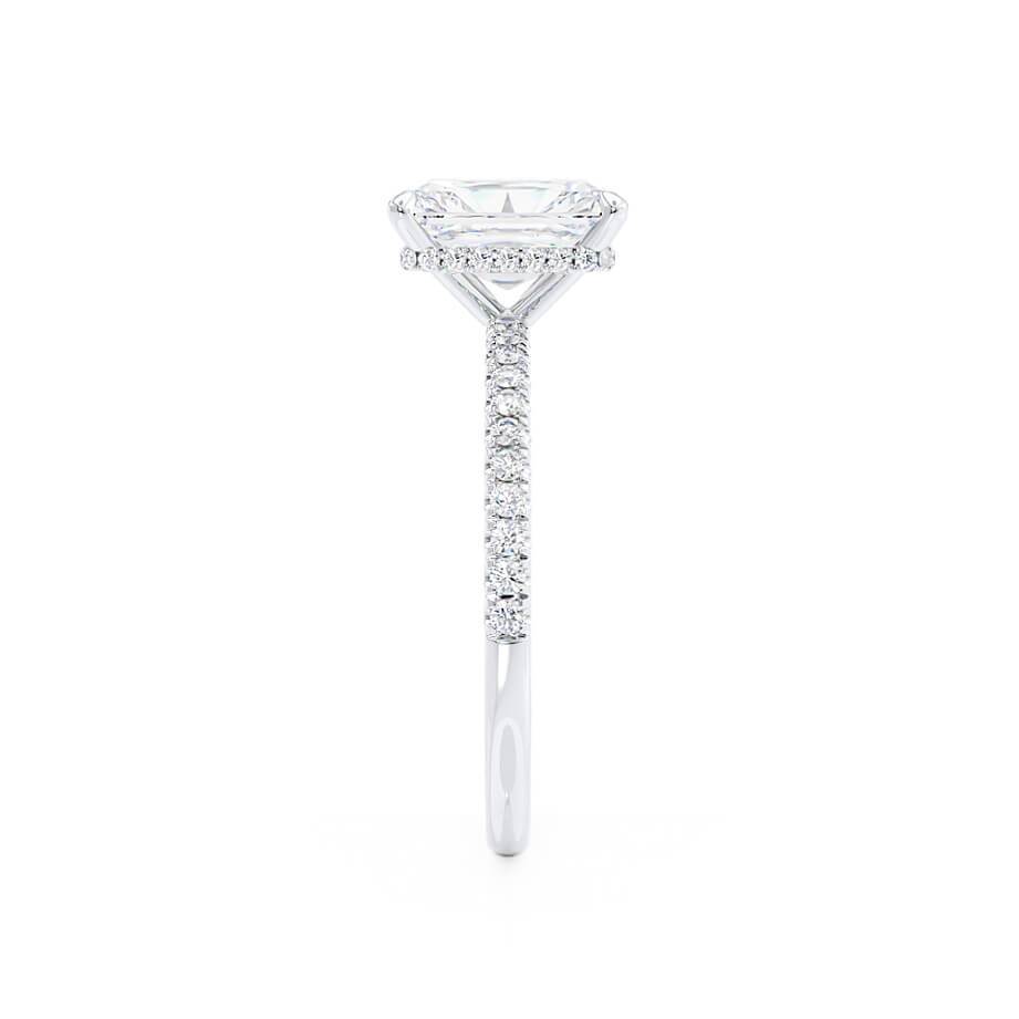 1.50 CT Radiant Lab-Grown Diamond Hidden Halo Engagement Ring 2