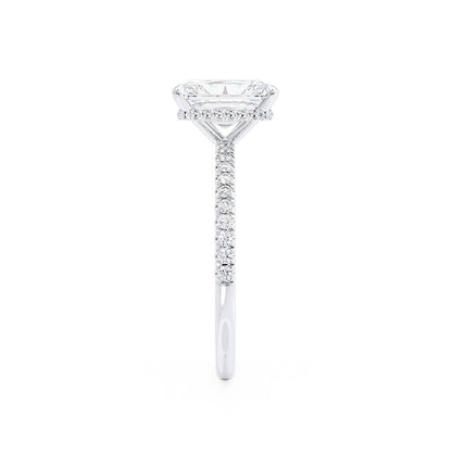 1.50 CT Radiant Lab-Grown Diamond Hidden Halo Engagement Ring 2