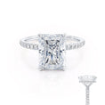 Load image into Gallery viewer, 1.50 CT Radiant Hidden Halo Lab-Grown Diamond Engagement Ring
