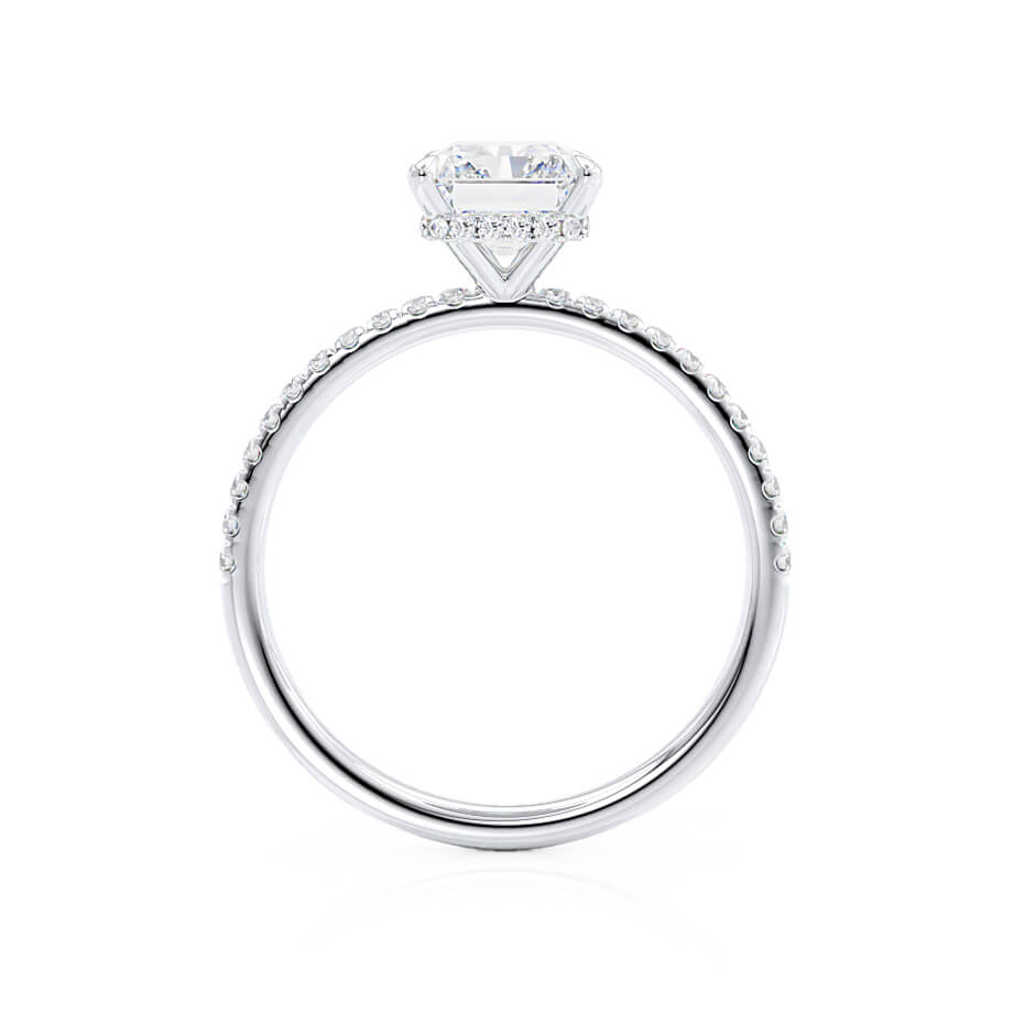 1.50 CT Radiant Lab-Grown Diamond Hidden Halo Engagement Ring 5