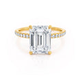 Load image into Gallery viewer, 1.50 CT Emerald Lab Grown Diamond Hidden Halo Engagement Ring
