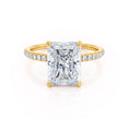 Load image into Gallery viewer, 1.50 CT Radiant Lab-Grown Diamond Hidden Halo Pave Engagement Ring
