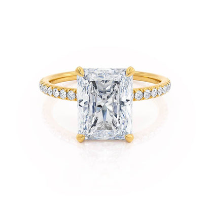 1.50 CT Radiant Lab-Grown Diamond Hidden Halo Pave Engagement Ring 1