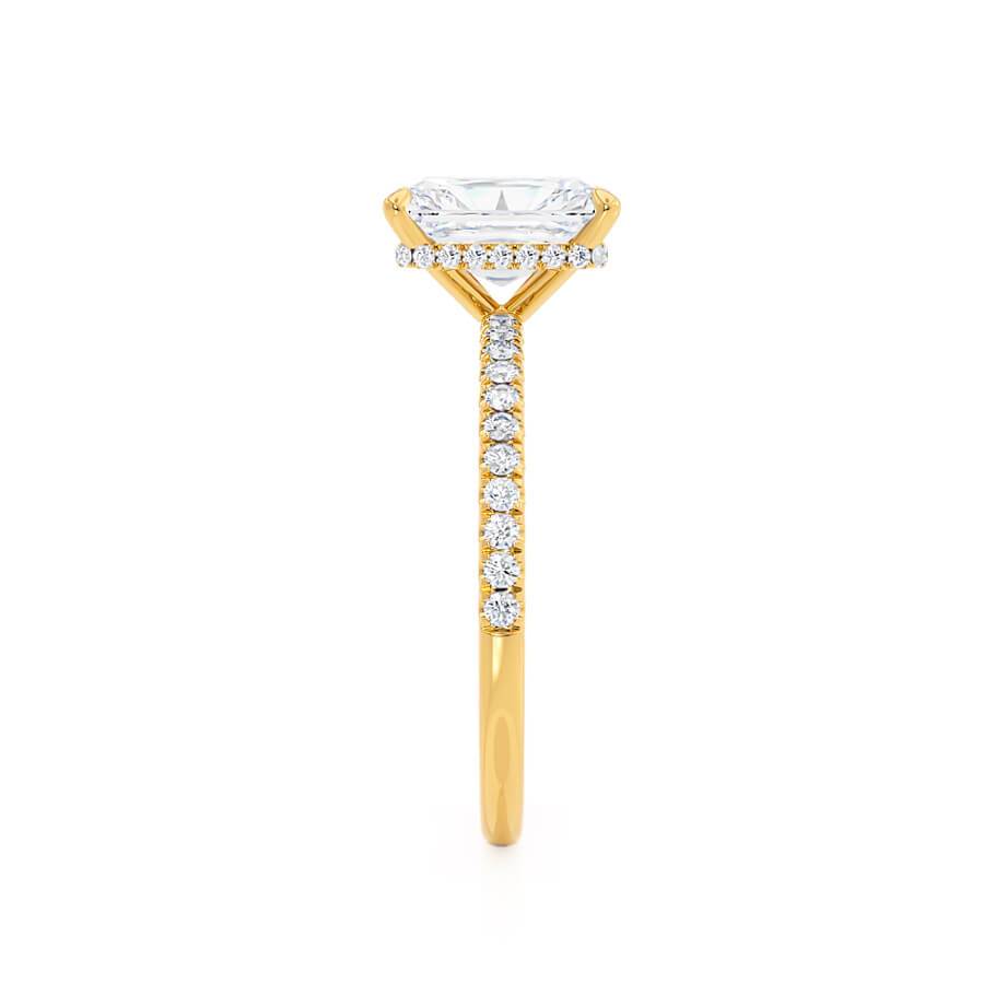 1.50 CT Radiant Lab-Grown Diamond Hidden Halo Pave Engagement Ring 4