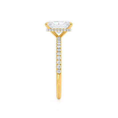 1.50 CT Radiant Lab-Grown Diamond Hidden Halo Pave Engagement Ring 4