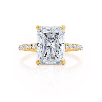 1.50 CT Radiant Lab-Grown Diamond Hidden Halo Pave Engagement Ring 3
