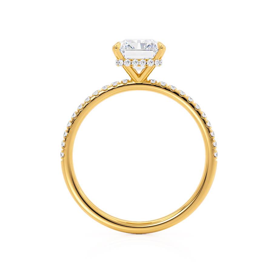 1.50 CT Radiant Lab-Grown Diamond Hidden Halo Pave Engagement Ring 5