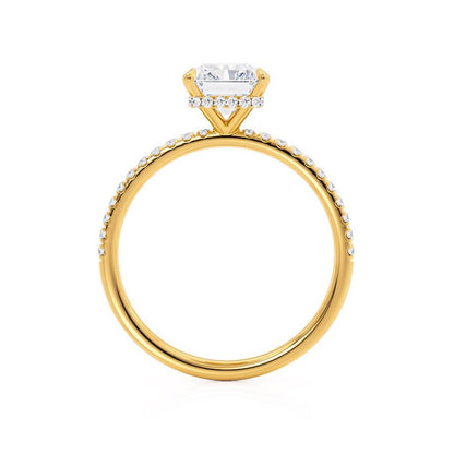 1.50 CT Radiant Lab-Grown Diamond Hidden Halo Pave Engagement Ring 5