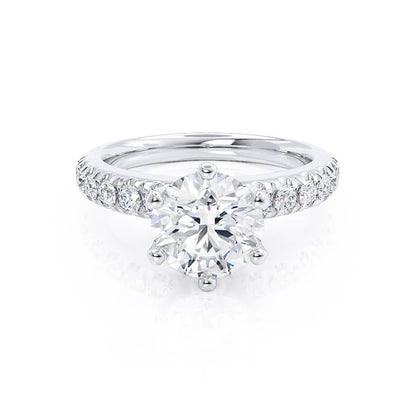 1.90 CT Round Lab-Grown Diamond Pave Setting Engagement Ring 1
