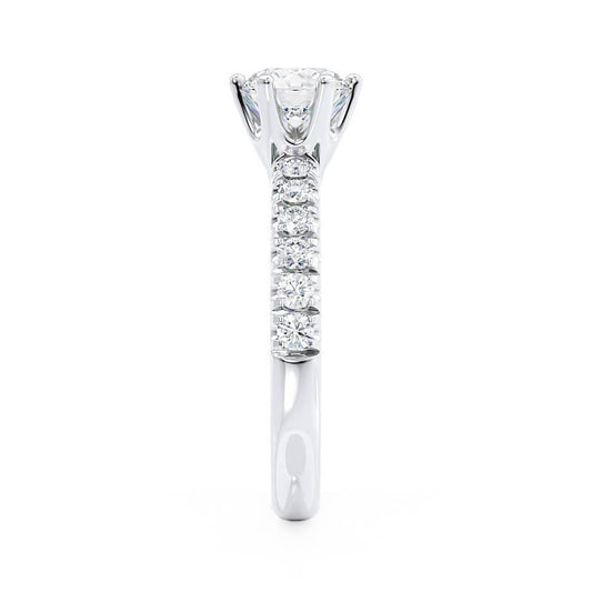 1.90 CT Round  Lab-Grown Diamond Pave Setting Engagement Ring 2
