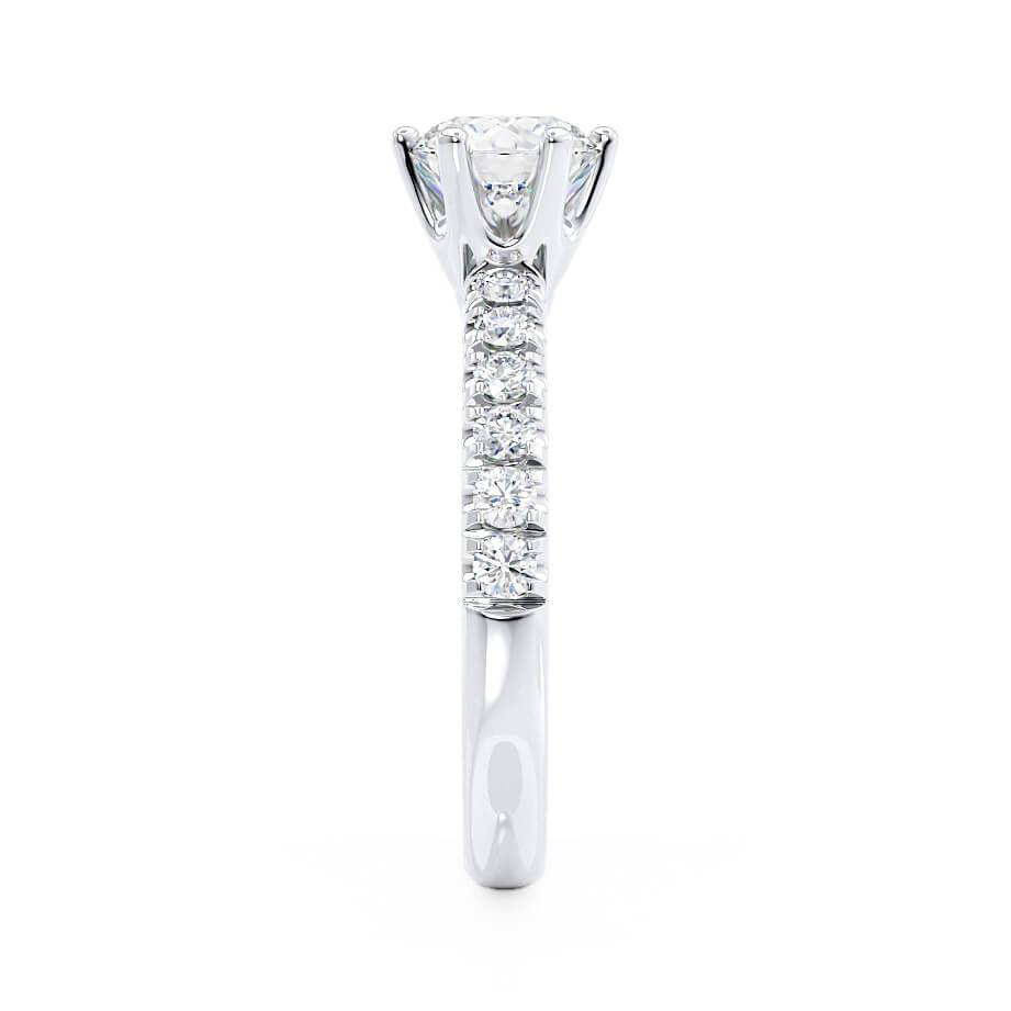 1.90 CT Round Lab-Grown Diamond Pave Setting Engagement Ring 3