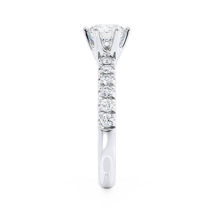 1.90 CT Round Lab-Grown Diamond Pave Setting Engagement Ring 3