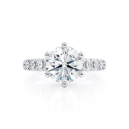 1.90 CT Round Lab-Grown Diamond Pave Setting Engagement Ring 2
