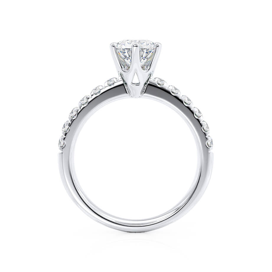 1.90 CT Round Lab-Grown Diamond Pave Setting Engagement Ring 4